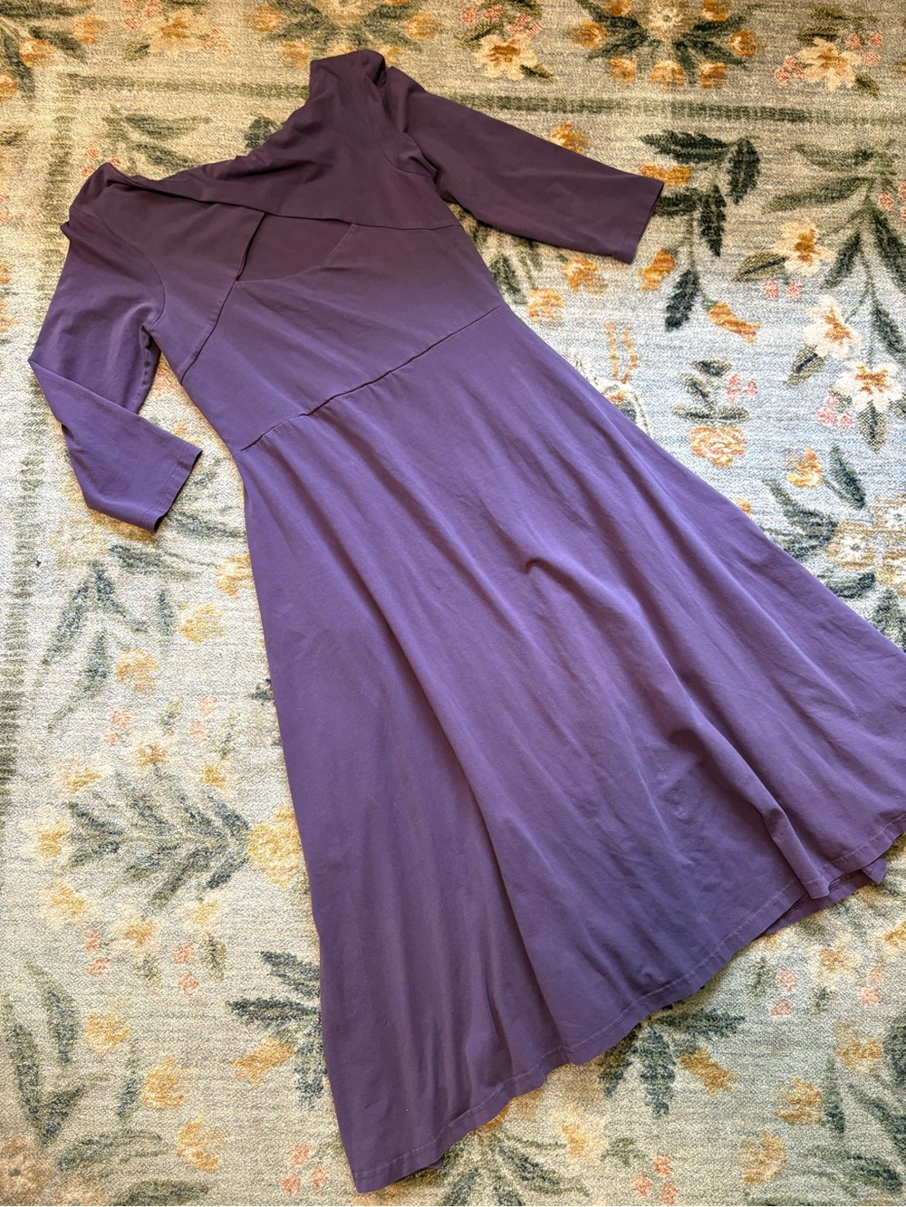 Pact Organic Cotton Twist Back Midi Dress L Pockets Sustainable - Picture 5 of 7